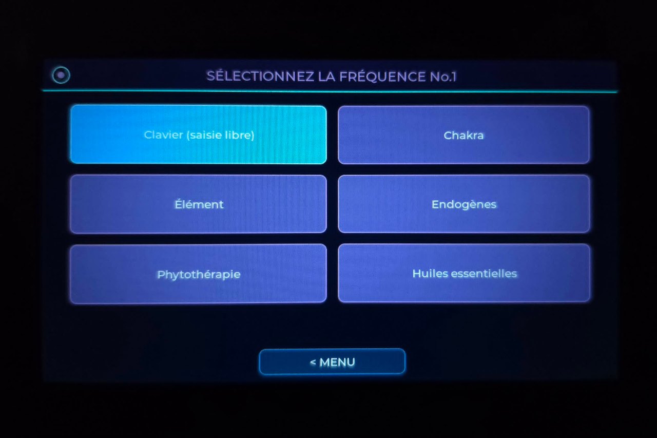 Sélection d'une fréquence par catégorie