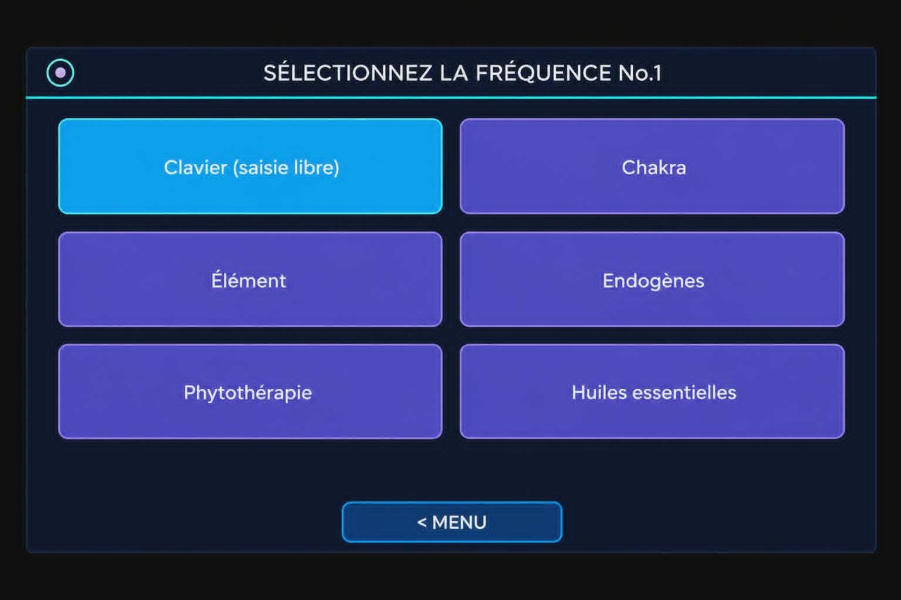 Sélection d'une fréquence par catégorie